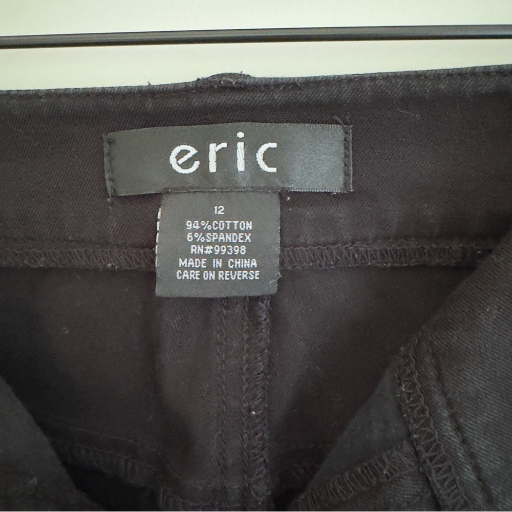 Eric Black Bermuda Shorts Women’s Size 12‎ Stretch Cotton Blend - Picture 4 of 10